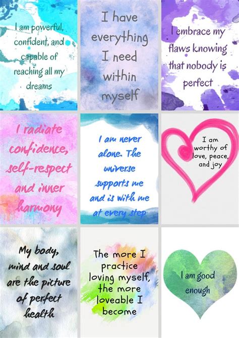 Printable Self Love Affirmations